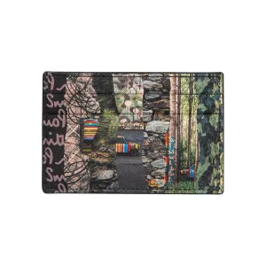 PAUL SMITH Credit Card Holder Mini Collage Stripe - Black