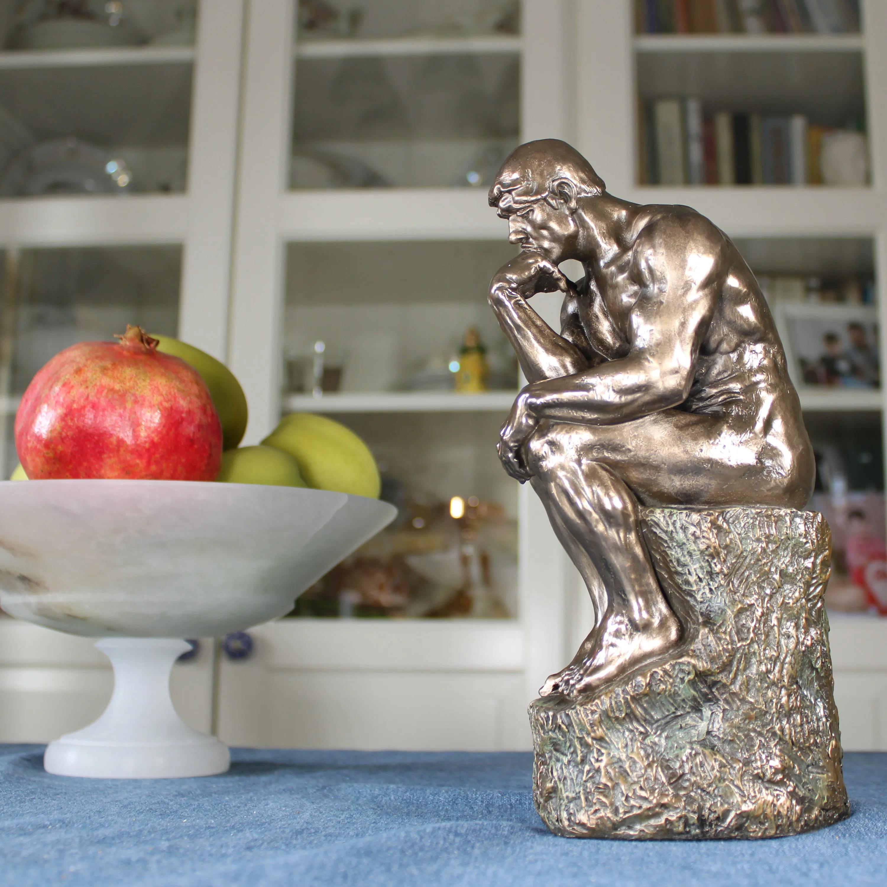 The Thinker Statue by Rodin (Cold Cast Bronze Sculpture)